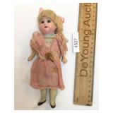 Porcelain or Bisque Head Doll, Small, Antique