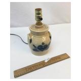 Shadowlawn Stoneware Pottery Blue Decorated Crock