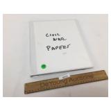 Binder with Civil War Related Ephemera, Antique