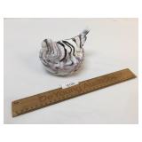 Hen on Nest, Swirled Slag Milk Glass, Vintage