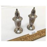 Sterling Weighted Salt and Pepper Shakers, Vintage