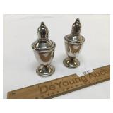 Sterling Weighted Salt and Pepper Shakers, Vintage