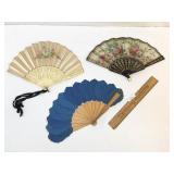 Lot of 3 Fans, Vintage or Antique
