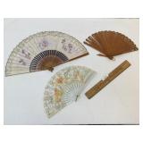 Lot of 3 Fans, Vintage or Antique