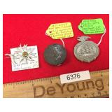 Lot of 3 German Military Pins