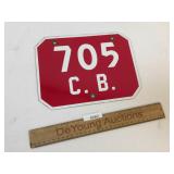 Porcelain Sign or Licence Plate, Vintage or Antiqu