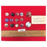 Lot of 14 Marbles, German Swirl by Robert Pelletie