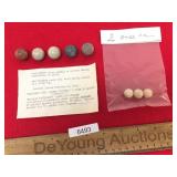 Lot of 8 Marbles, Hand Ground Stone