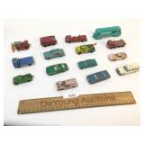 Lot of 15 Diecast Cars or Trucks, Vintage