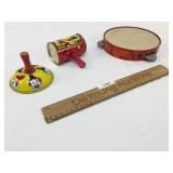 Lot of 3 Noisemakers, Vintage