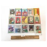 Lot of 15 Football Trading Cards, Vintage