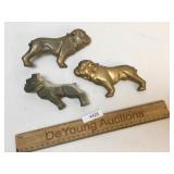 Lot of 3 Mack Bulldog Emblems, Vintage