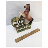 Rolling Rock Beer, Chalk or Chalkware Figure, Vint