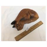 Carved Wood Cat