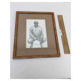 Pencil Sketch or Drawing, Mickey Cochrane 1929, Ba