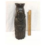 Carved Wood King, Bottle Stash, Vintage