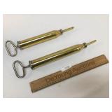 Lot of 2 Brass Grease Guns, Vintage or Antique