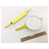 Lot of 2 Yellow Kitchen Items