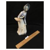 Ceramic Figure of Girl with Flowers by Miquel ReQu