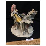 Ceramic Art Figure, Lo Scricciolo, Secretary by A
