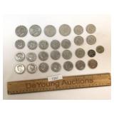 Lot of US Coins, $15.50 Face Value, One Silver