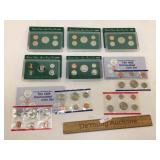 Lot of 7 US Proof Sets, Coins
