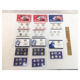 Lot of 6 US Proof Sets, Coins