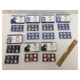 Lot of 7 US Proof Sets, Coins, Some Silver