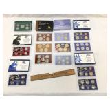 Lot of 7 US Proof Sets, Coins, Some Silver
