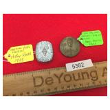 Lot of 2 WWII Era German Nazi Pins or Badges
