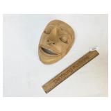 Carved Wood Face or Mask