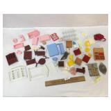 Lot of 45+ Pieces of Dollhouse Furniture, Vintage
