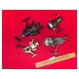 Lot of 4 Fishing Reels