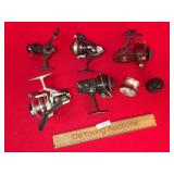 Lot of 5 Fishing Reels