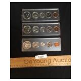 Lot of 3 Whitman Proof Sets, 1956, 1957 and 1958