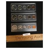 Lot of 3 Whitman Proof Sets, 1959, 1960 and 19619