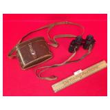 Binoculars in Leather Case, Vintage