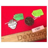 Lot of 2 WWII Era German Military Pins