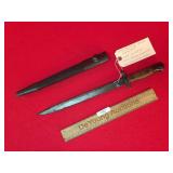 1943 British MKII Bayonet with Scabbard