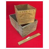 Lot of 2 Advertising Wood Crates, Vintage or Antiq