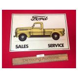 Ford Sales Service Metal Sign