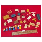 Lot of 30+ Pieces, Dollhouse Furniture and Fisher