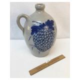 Salmon Falls Stoneware Blue Decorated Jug, Grapes