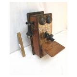 Oak Phone or Telephone, Antique