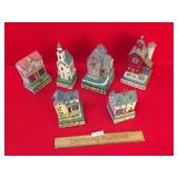 Lot of 6 Jim Shore Figures, Heartwood Creek, Build