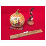 Lot of 2 Jim Shore Figures, Heartwood Creek, Pumpk