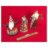 Lot of 3 Jim Shore Figures, Heartwood Creek, Santa