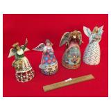Lot of 4 Jim Shore Figures, Heartwood Creek, Angel