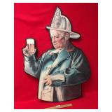 Print on Board, Fireman with Beer