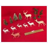 Lot of 14 Christmas Decorations, Vintage